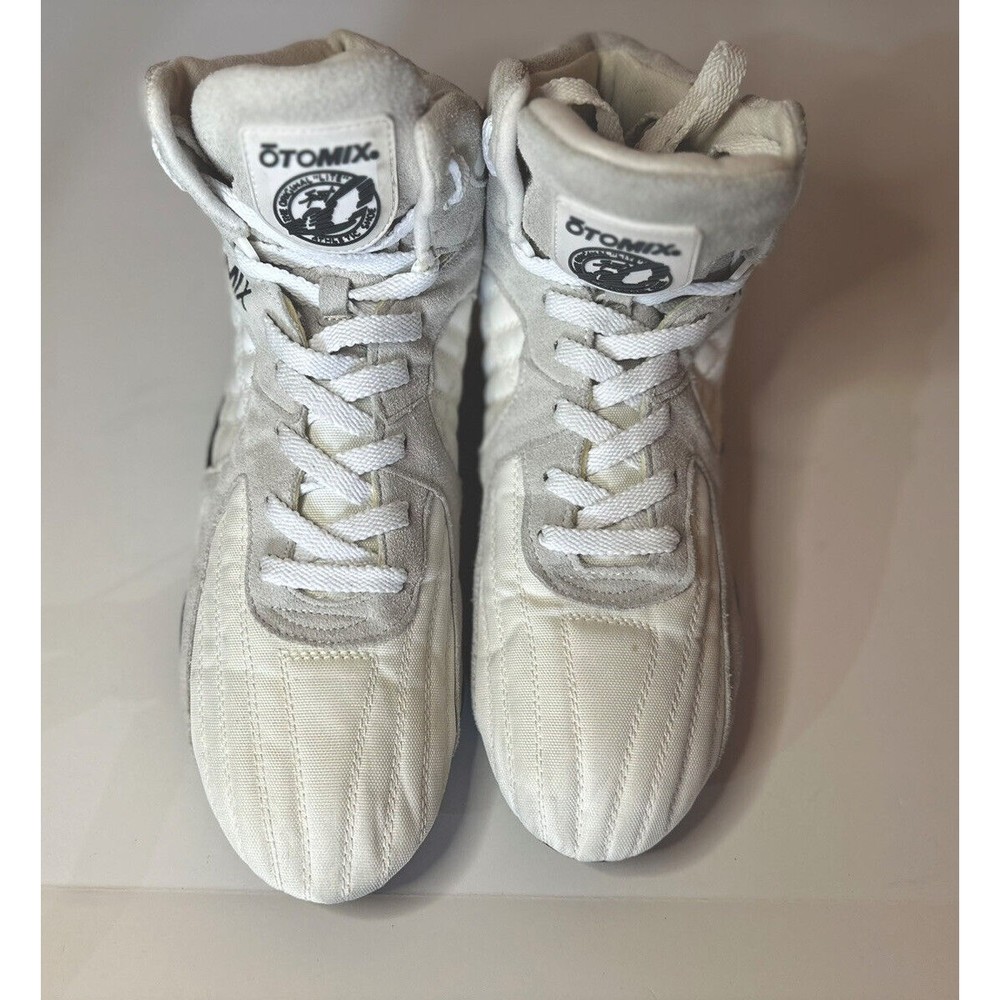 Otomix Stingray WHITE HIGH TOP Bodybuilding Weightlifting MMA Shoes SIZE 12.5